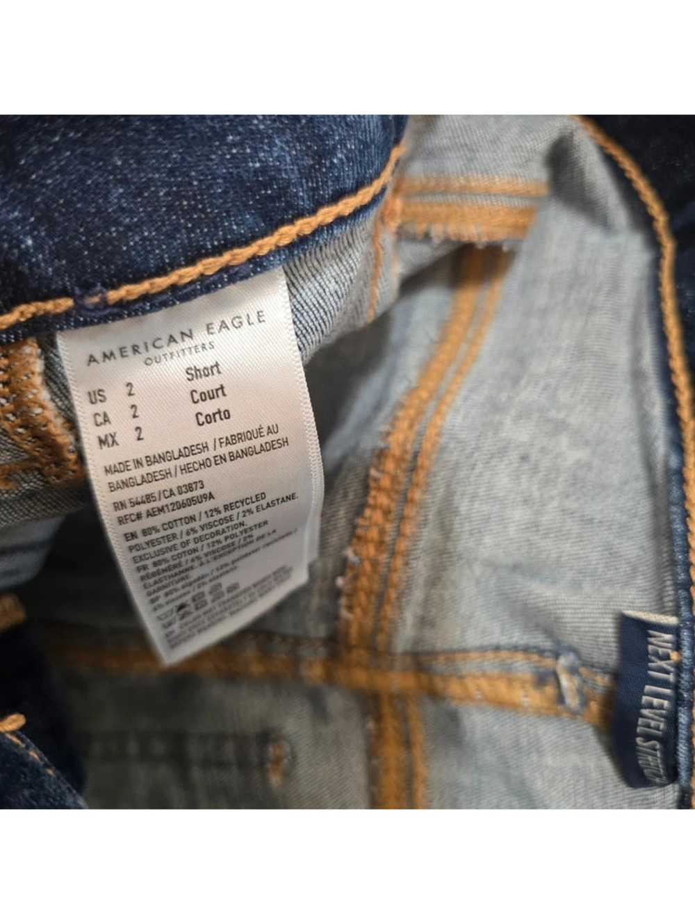 American Eagle High‑Rise Kick Boot Crop Jeans  Next Level Stretch Size 2 Short - Picture 8 of 9